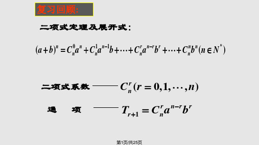 二项式定理的性质PPT课件