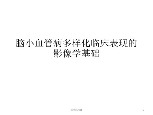 脑小血管病PPT课件