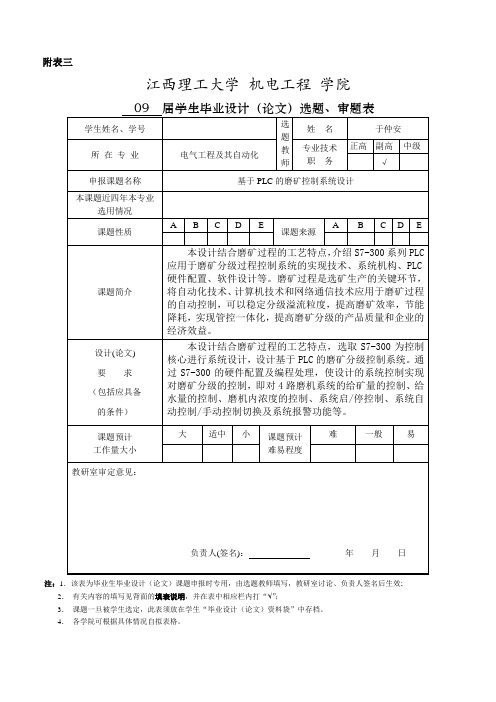 基于PLC的磨矿控制系统设计0000