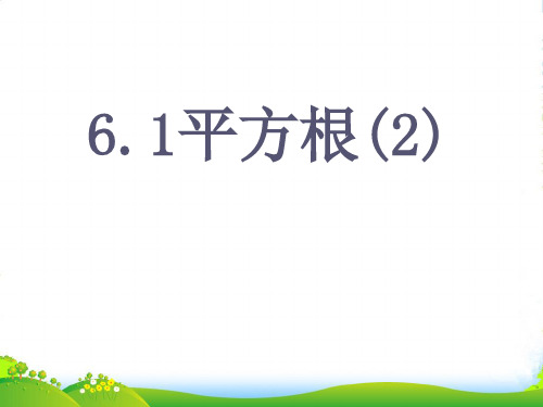 人教版七年级数学下册第六章《平方根2 》优质课课件