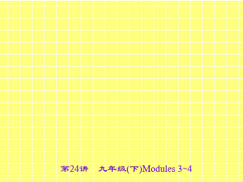 2017名师中考面对面(外研版)英语(浙江金华地区)课件第24讲九年级(下)Modules3~4