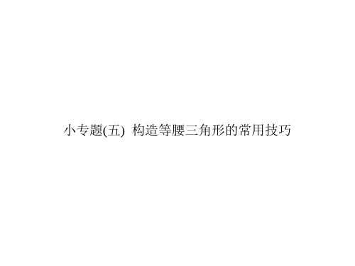 小专题(5)构造等腰三角形的常用技巧-2020秋人教版八年级数学上册作业课件(共20张PPT)