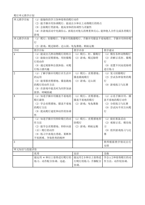 爬行单元教学计划.doc