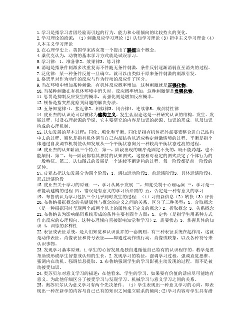 学习论复习重点整理