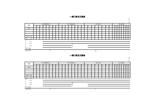 部门收支日报表