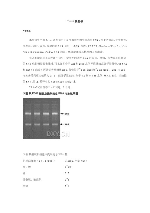 Trizol说明书