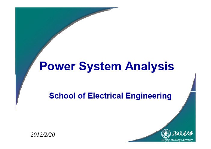 电力系统课件Chapter4-Representation of Power System Components