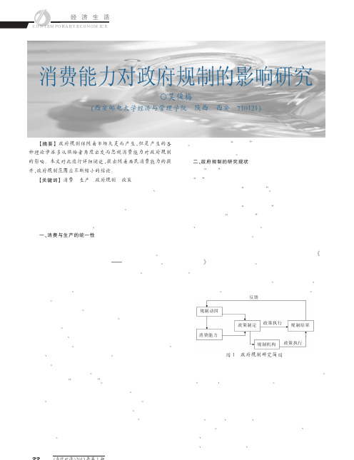 消费能力对政府规制的影响研究