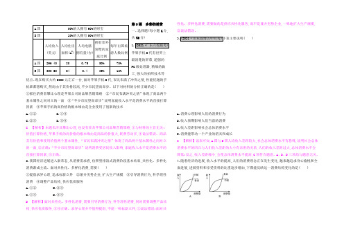 2021届《名师A计划》高考政治人教版一轮复习配套练习：第3课 多彩的消费 Word版含答案