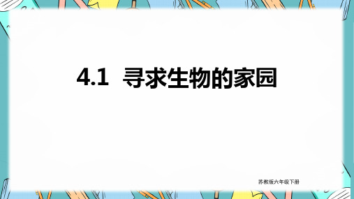 苏教版科学六年级下册  寻求生物的家园 课件