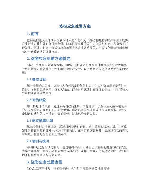 盗窃应急处置方案