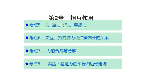 第2章 相互作用—2021年新高考物理复习课件