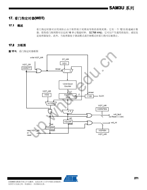 SAM3U中文手册(17-看门狗定时器 WDT)