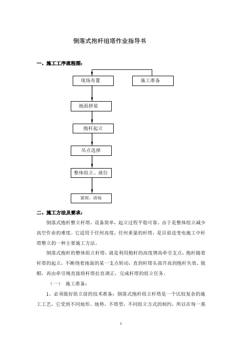 倒落式抱杆组塔作业指导书