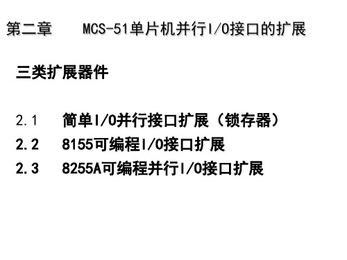 第二章MCS51并行IO接口扩展