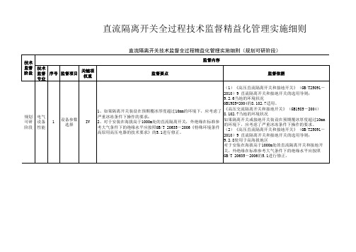 32.直流隔离开关全过程技术监督精益化管理实施细则