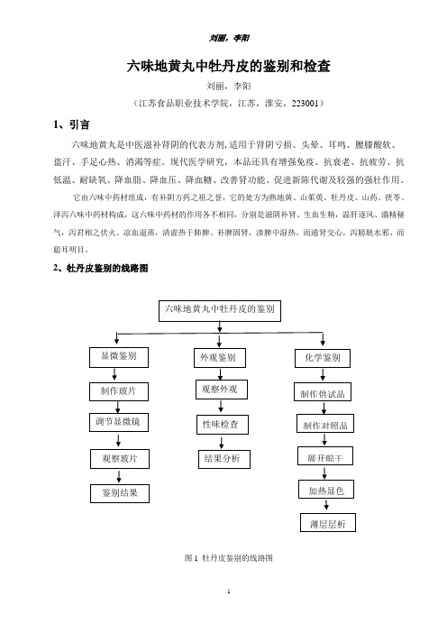 六味地黄丸中牡丹皮的鉴别和检查