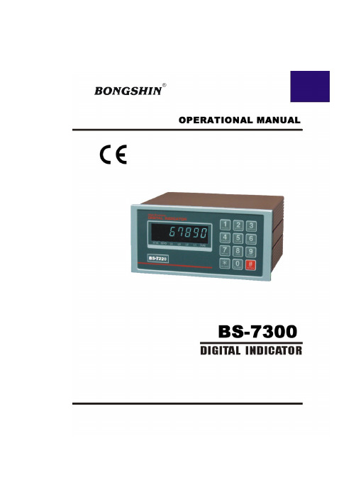 控制显示器BS-7300说明书