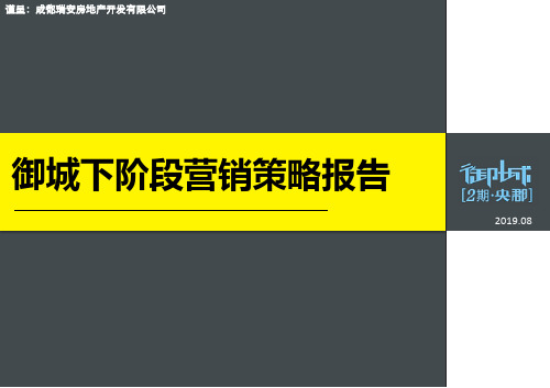 2019.8.26新都御城下阶段营销策略报告44p 共45页PPT资料