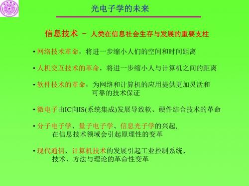 光电子技术—清华大学 共80页PPT资料