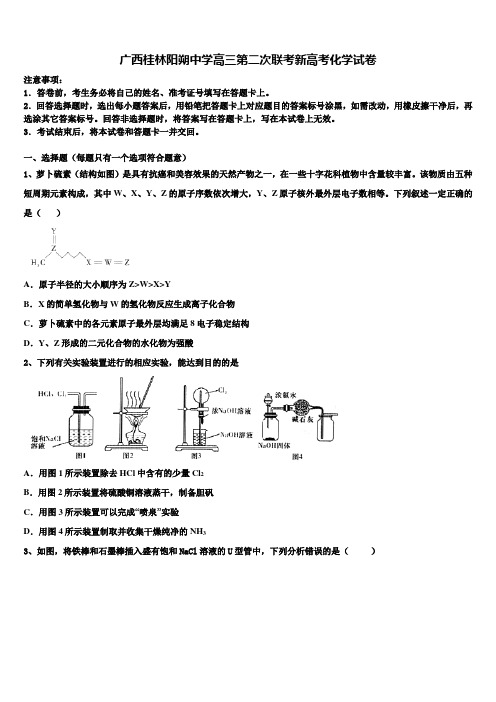 广西桂林阳朔中学高三第二次联考新高考化学试卷及答案解析