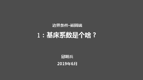 1基床系数是个啥？争议集中在何处？