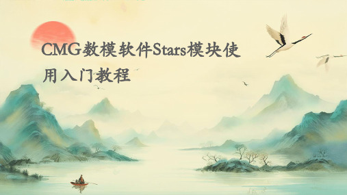 cmg数模软件stars模块使用入门教程