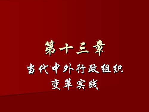 第十三章当代中外行政组织变革实践