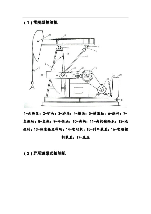 抽油机结构及分类