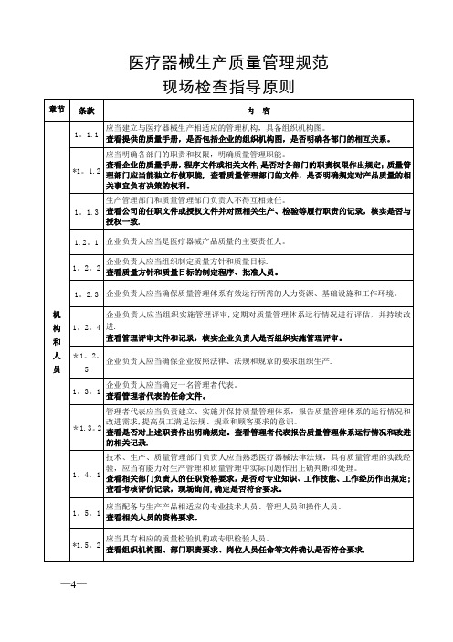 新版--医疗器械生产质量管理规范