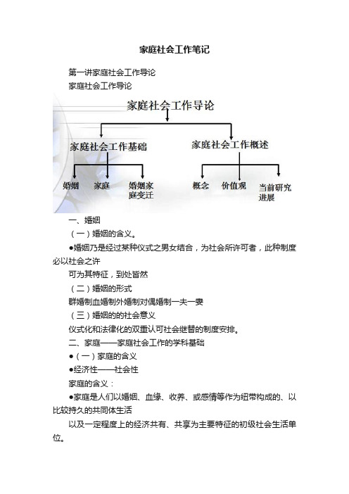 家庭社会工作笔记
