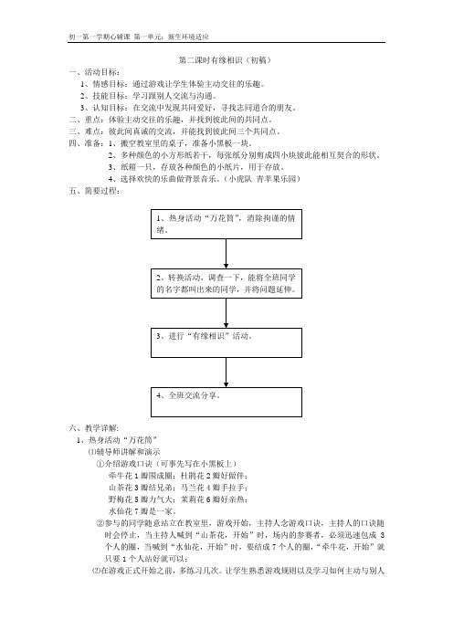 第二课时有缘相识