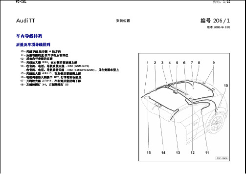 奥迪TT线束分布