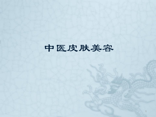 中医美容 --中医皮肤美容
