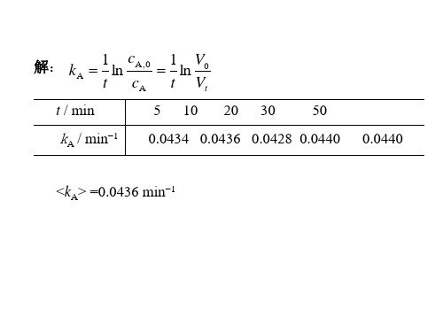 化学动力学计算题
