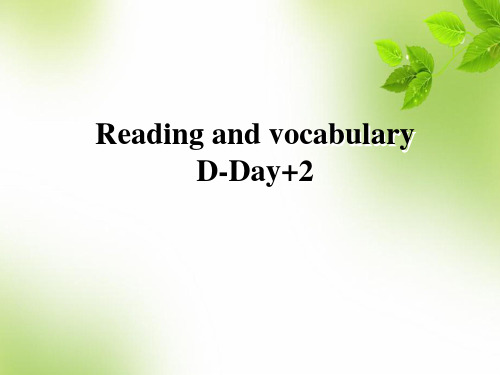 外研版高中英语选修六Module6 Reading_and_vocabulary PPT