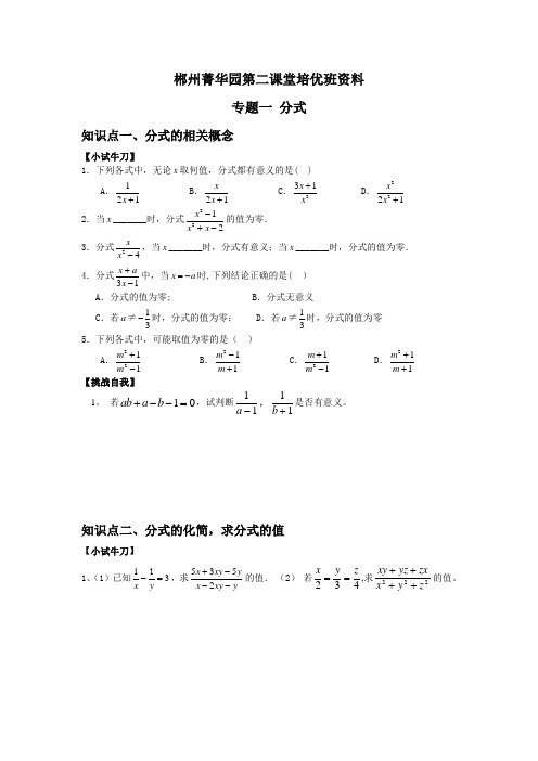 八年级数学分式培优专题