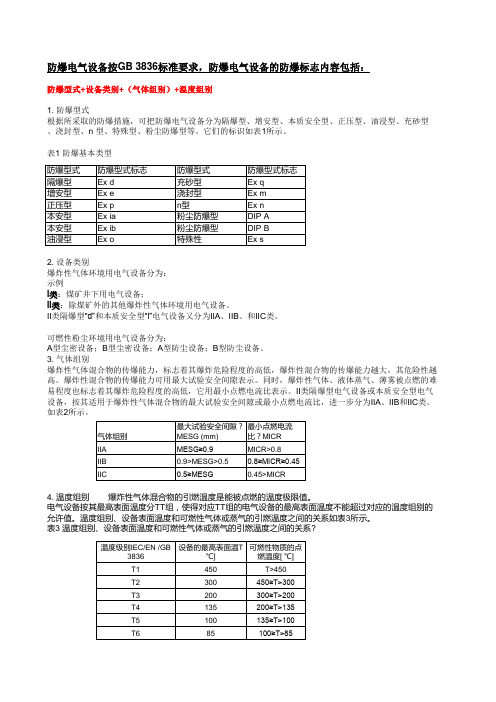 防爆标志说明