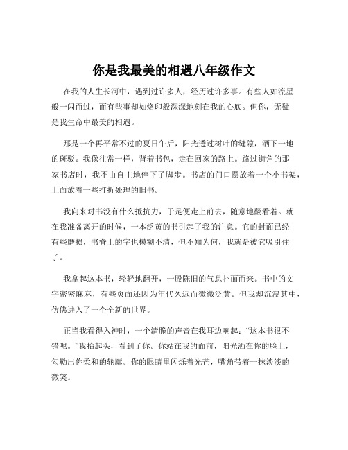 你是我最美的相遇八年级作文