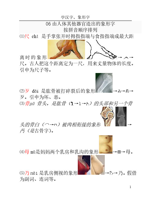 06由人体其他器官造出的象形字