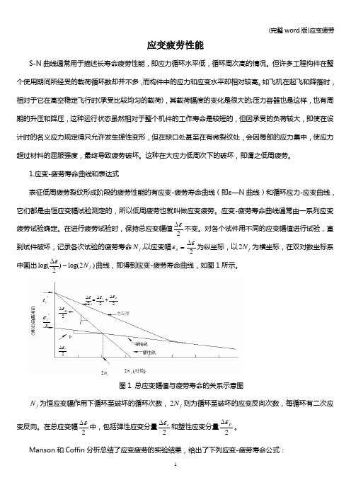 (完整word版)应变疲劳