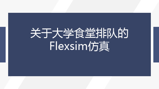 关于大学食堂排队的Flexsim仿真-汇报PPT