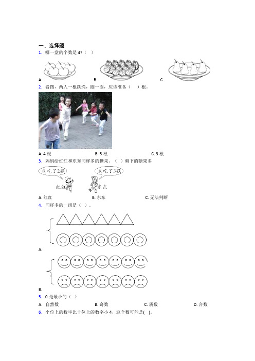 上海震旦外国语中学小学数学一年级上册第三单元经典练习题(提高培优)