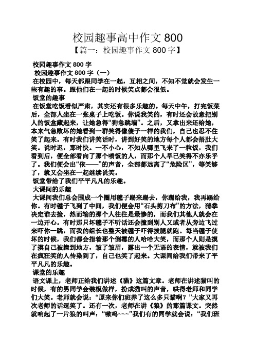 学校作文之校园趣事高中作文800.docx