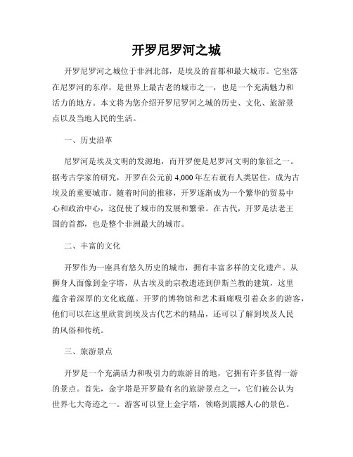 开罗尼罗河之城