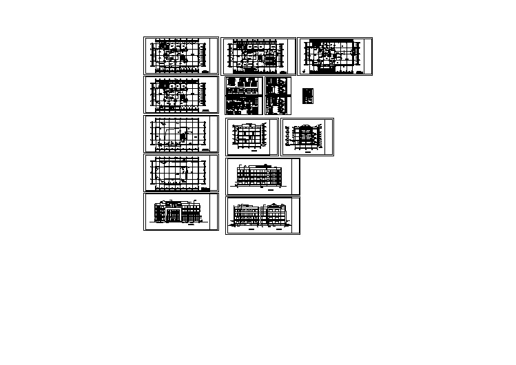 某学校5层混凝土框架结构图书馆建筑方案图纸