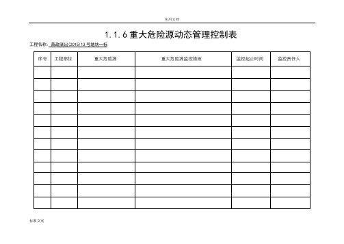 1.1.6重大危险源动态管理系统控制表