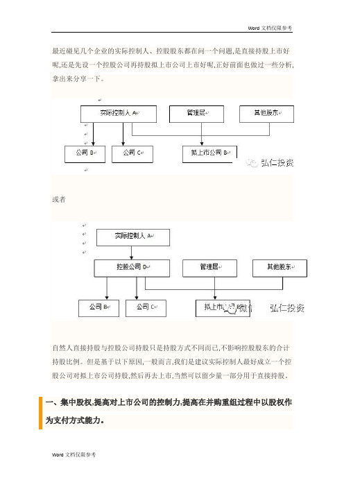 新三板IPO：拟上市公司股权结构顶层设计方案