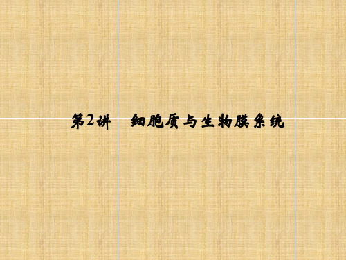 【创新设计】高考生物一轮复习 1-2-2细胞质与生物膜系统名师课件 教科版