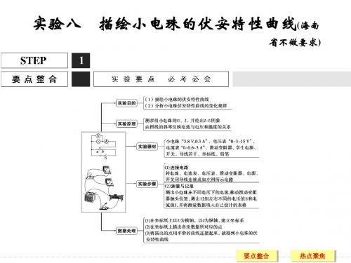 高三物理(鲁科版)一轮复习配套课件：实验8描绘小电珠的伏安特性曲线